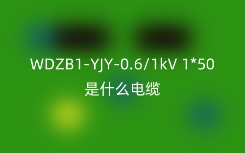 WDZB1-YJY-0.6/1kV 1*50是什么电缆?(图1)