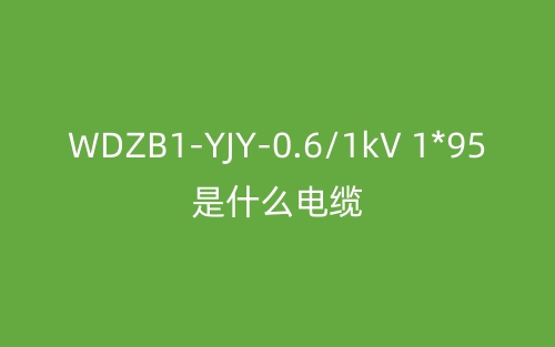 WDZB1-YJY-0.6/1kV 1*95是什么电缆？(图1)