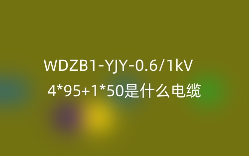 WDZB1-YJY-0.6/1kV 4*95+1*50是什么电缆？(图1)