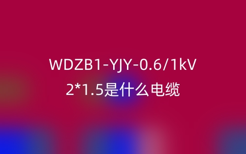 WDZB1-YJY-0.6/1kV 2*1.5(图1)