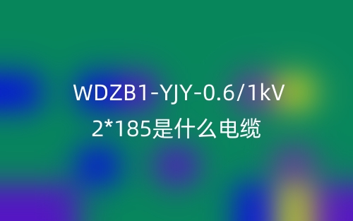 WDZB1-YJY-0.6/1kV 2*185是什么电缆？(图1)