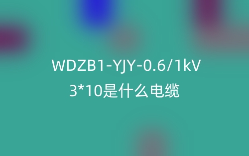 WDZB1-YJY-0.6/1kV 3*10是什么电缆？(图1)