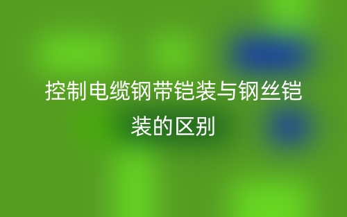 控制电缆钢带铠装与钢丝铠装的区别是什么？(图1)