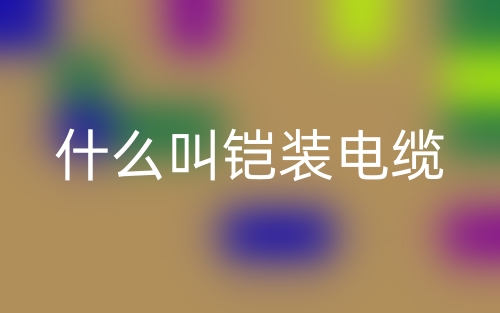 什么叫铠装电缆?(图1) 什么叫铠装电缆?(图1)