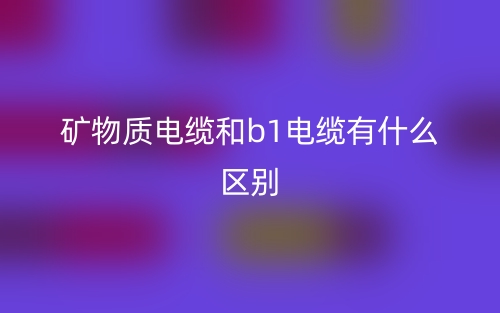 矿物质电缆和b1电缆有什么区别?(图1) 矿物质电缆和b1电缆有什么区别?(图1)